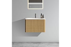 Striking Welerony 24'' Floating Vanity with Wall Mount Modern Design and White Ceramic Sink