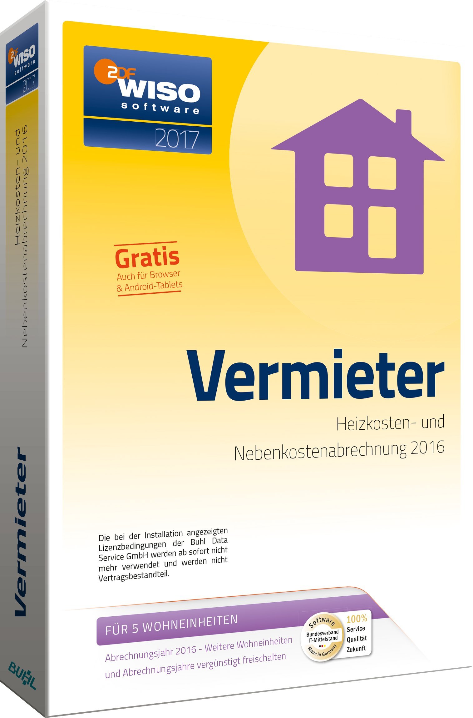 WISO Vermieter 2017 - Mietneben- und Heizkosten korrekt abrechnen [PC]