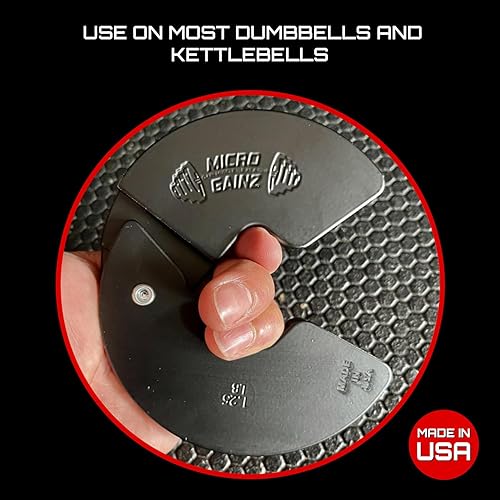Miniatura 6 de Micro Gainz - Mancuerna fraccionaria de 1.25 libras, ideal para micro carga, (elegir color) 2 placas de peso fraccionadas, diseñadas para