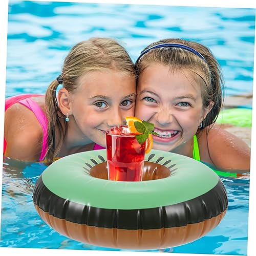 Miniatura 2 de 6 portavasos de agua para fiesta de haya, portavasos inflables, juguetes inflables de Hawaii, flotadores flotantes para piscina, tina, piscina,