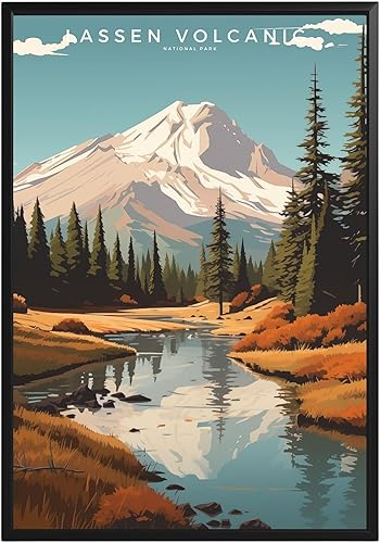 Miniatura 11 de Póster del parque nacional Haleakala, arte abstracto de la pared, arte de pared de paisaje natural retro, impresiones artísticas de pared para