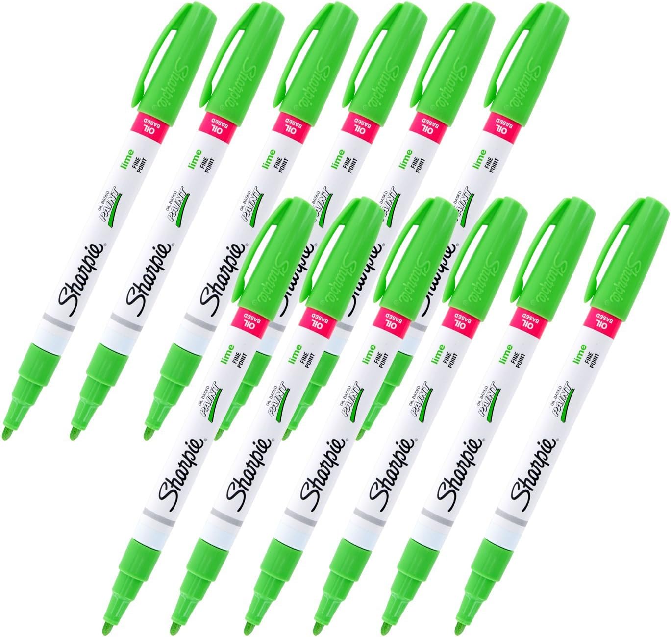Sharpie OilBased Paint Marker, Fine Point, Lime Green Ink