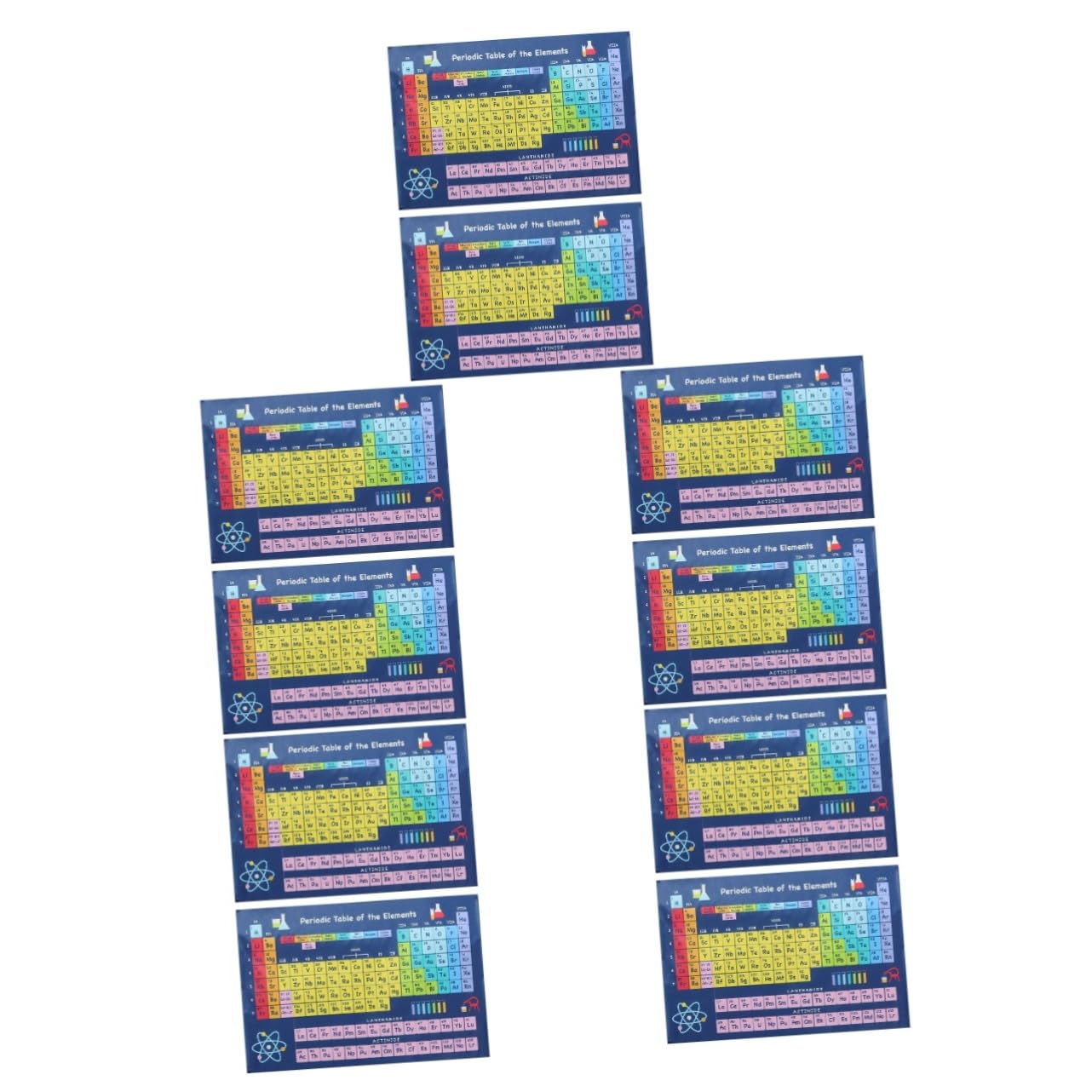 SEWACC 10 Stk Chemisches Periodensystem Klassenzimmer Periodensystem Der Elemente Plakat Periodensystem Wandbehang Stoff Periodensystem Schulplakat Periodensystem Wandkunst Seidentuch