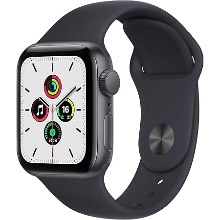 Apple Watch SE(GPSモデル)- 40mmスペースグレイアルミニウムケースとミッドナイトスポーツバンド - レギュラー