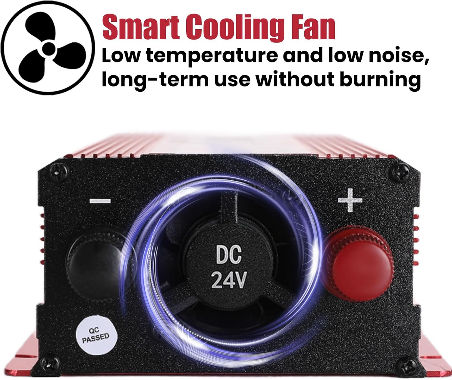 1500 Watt Power Inverter with LED Display,Dual AC Outlets,USB Port, 24V DC to 110V AC Converter Car Power Inverter for Vehicles, Car, RV, Truck, Off Grid Solar System, Outdoor Camping