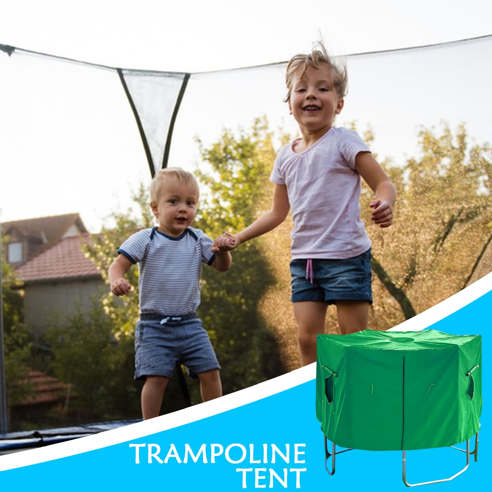 Vela para trampolín, accesorios para trampolín, lona impermeable resistente para acampada, invierno, RV, jardín y temporada cálida