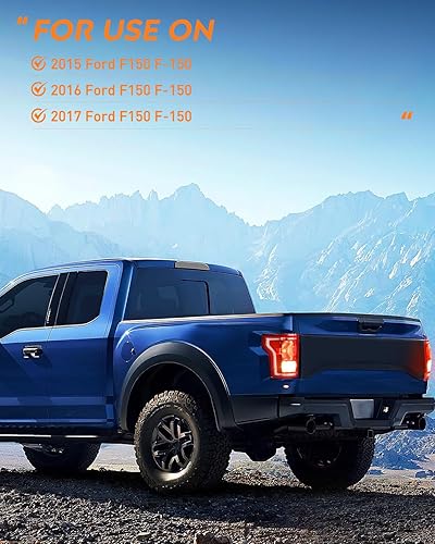 Miniatura 8 de Nilight Conjunto de luz trasera compatible con Ford F150 F-150 2015 2016 2017 de repuesto de lámpara trasera estilo OE con bombillas y arnés lateral