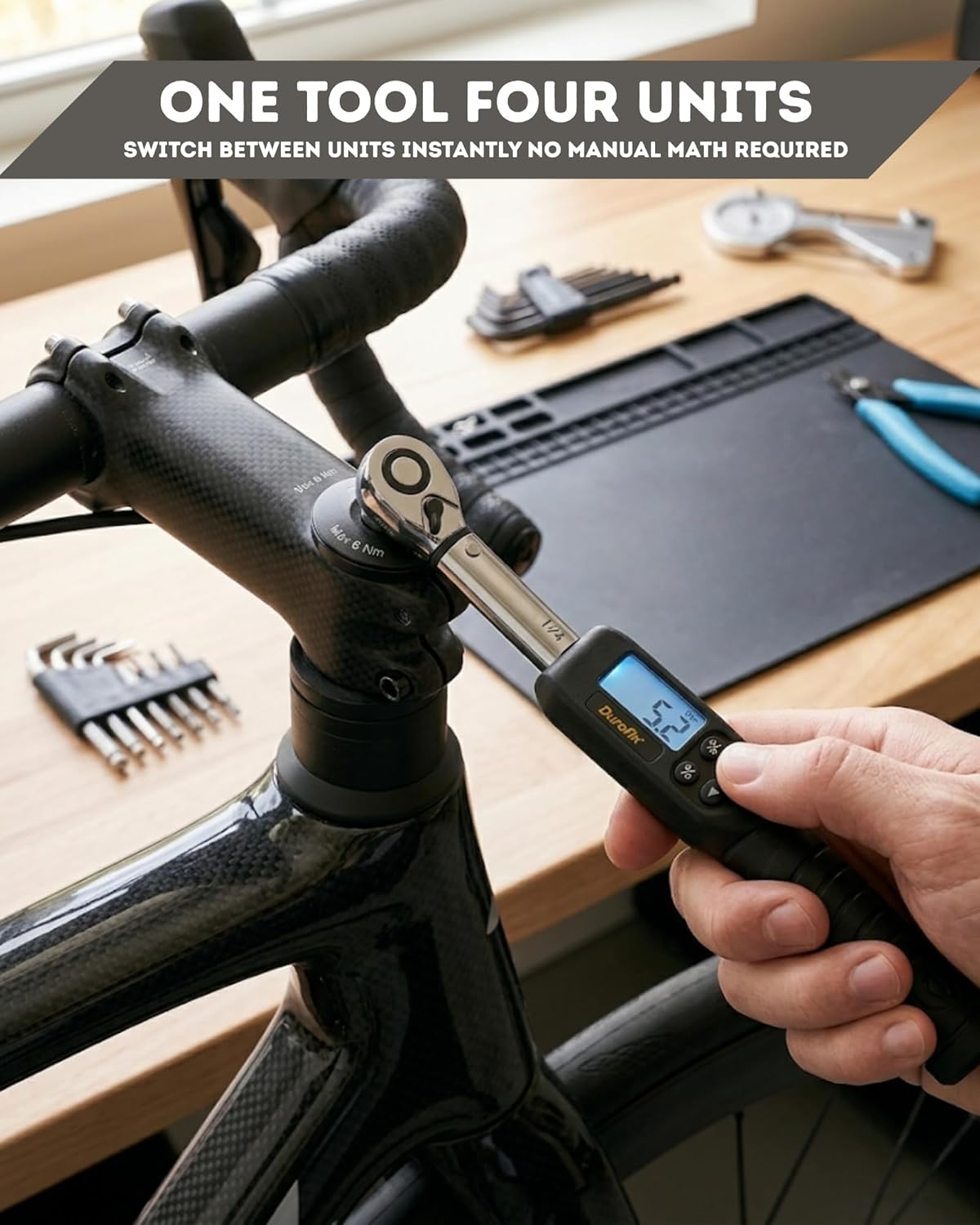 Durofix RM601-34 3/8” & 1/2” (5-150 ft-lbs) Heavy Duty Digital Torque Wrench Combo Kit with Buzzer and LED Flash Notification – ISO 6789 Standards with Certificate of Calibration