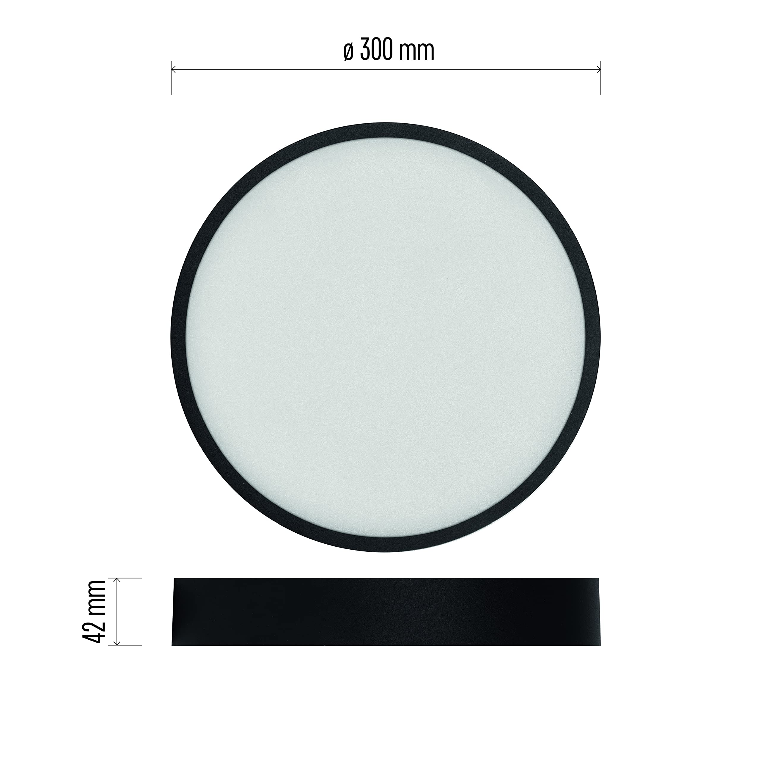 EMOS LED Panel 28,5 W, runde 2700 lm Deckenleuchte, Wandleuchte mit Durchmesser 30 cm, 3 einstellbare Lichtfarben warmweiß-neutralweiß (3000/3500/4000K), inkl. LED-Treiber