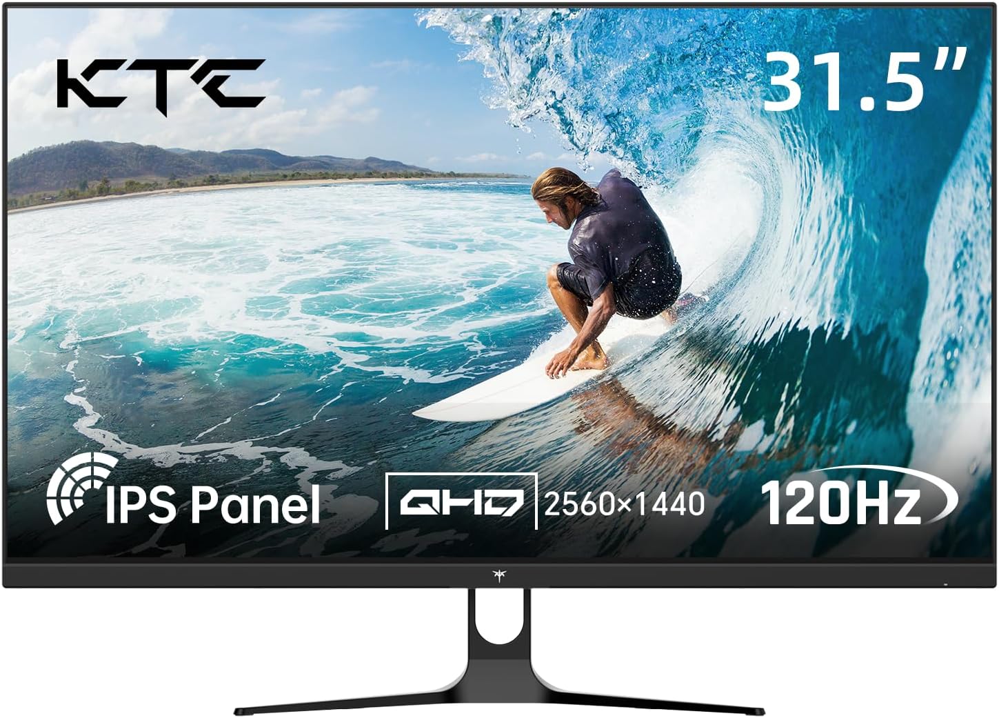 KTC Monitor 32 Inch QHD | 2K@120Hz (OC) | White | IPS Panel | ΔE