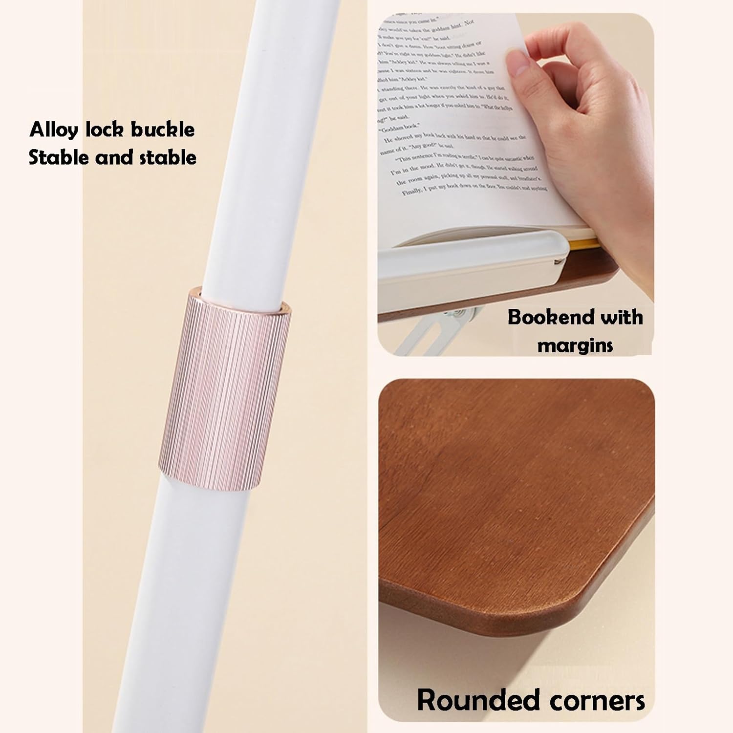 Dual-use Book Rack - Adjustable Height Tablet Stand for Office, School, Music Room, Home use