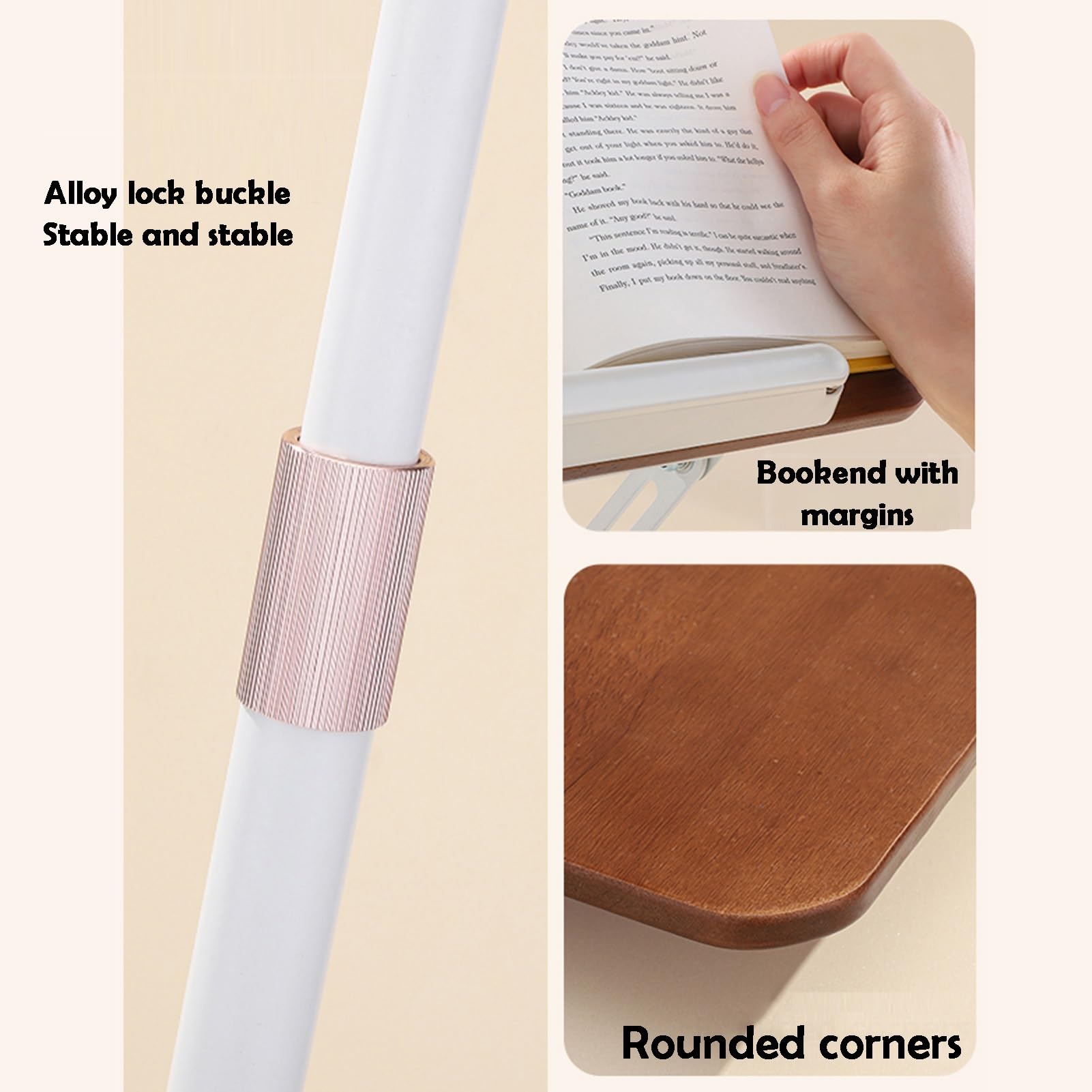 Supporto per lettura libri staccabile, altezza regolabile, 2 in 1, supporto per laptop a doppio uso per ufficio, sala musica, casa, scuola