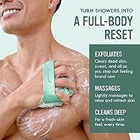 Vista 5 de Sud Scrub® Exfoliante corporal de silicona antimicrobiana, cepillo corporal exfoliante para pieles sensibles, limpiador de ducha antibacteriano