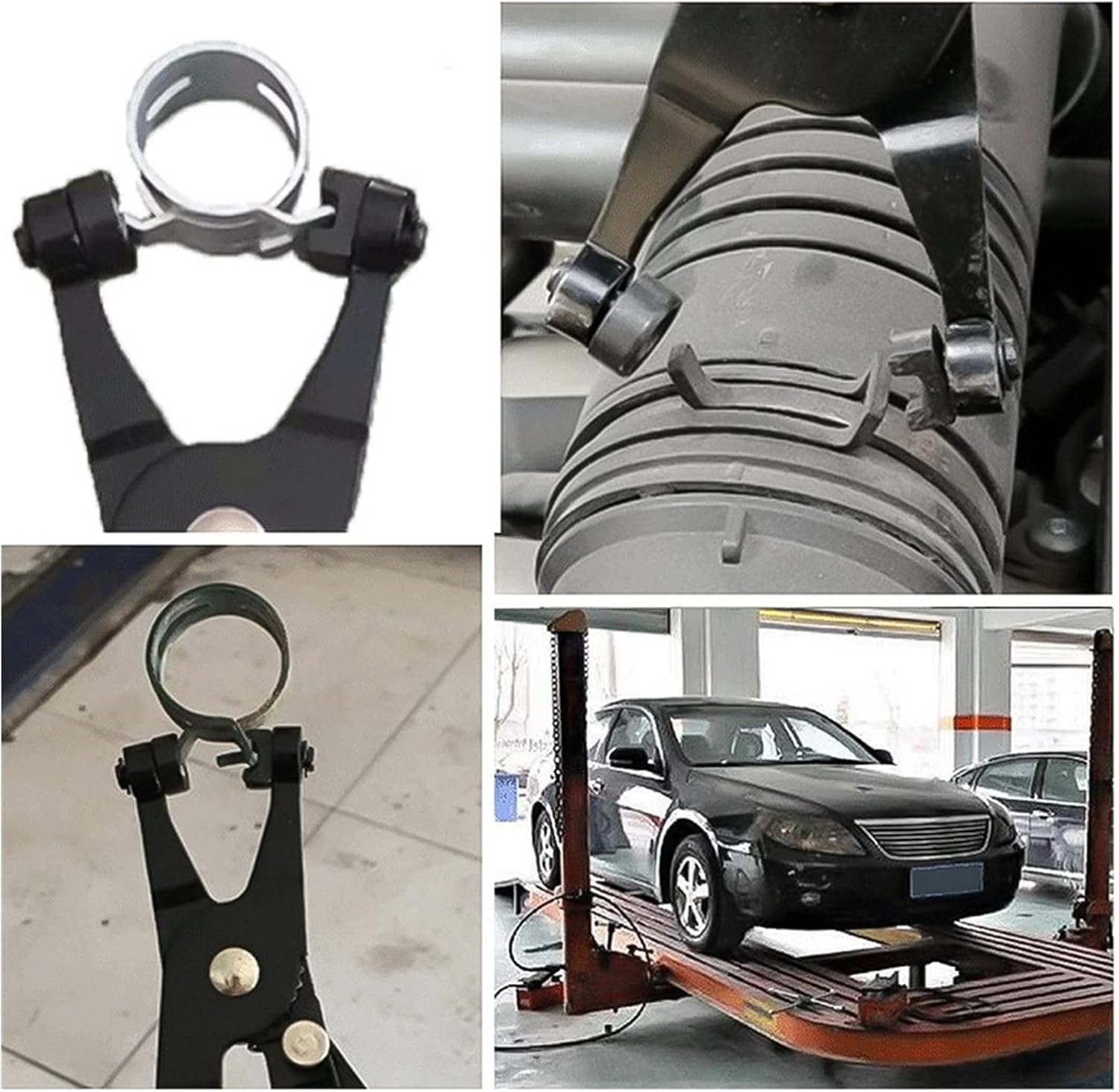 1 Pcs Auto Hose Clamp Plier Cable Type Flexible Wire Long Pliers Tube Bundle Removal Repair Angled Clip Plier Tool (Color : B)