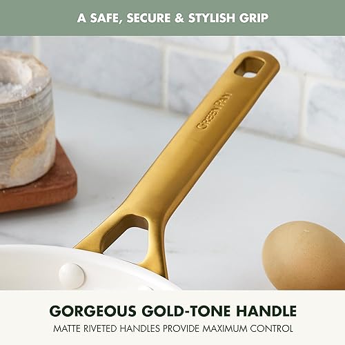 Miniatura 3 de GreenPan Sartén antiadherente Reserve Pro de 8 pulgadas, cerámica certificada NSF, sartén anodizada dura sin PFAS, asas de acero inoxidable, apto