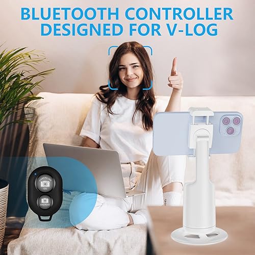 Miniatura 5 de Trípode de seguimiento automático de cara, sin aplicación, rotación de 360, soporte de gestos, soporte de disparo inteligente con batería recargable