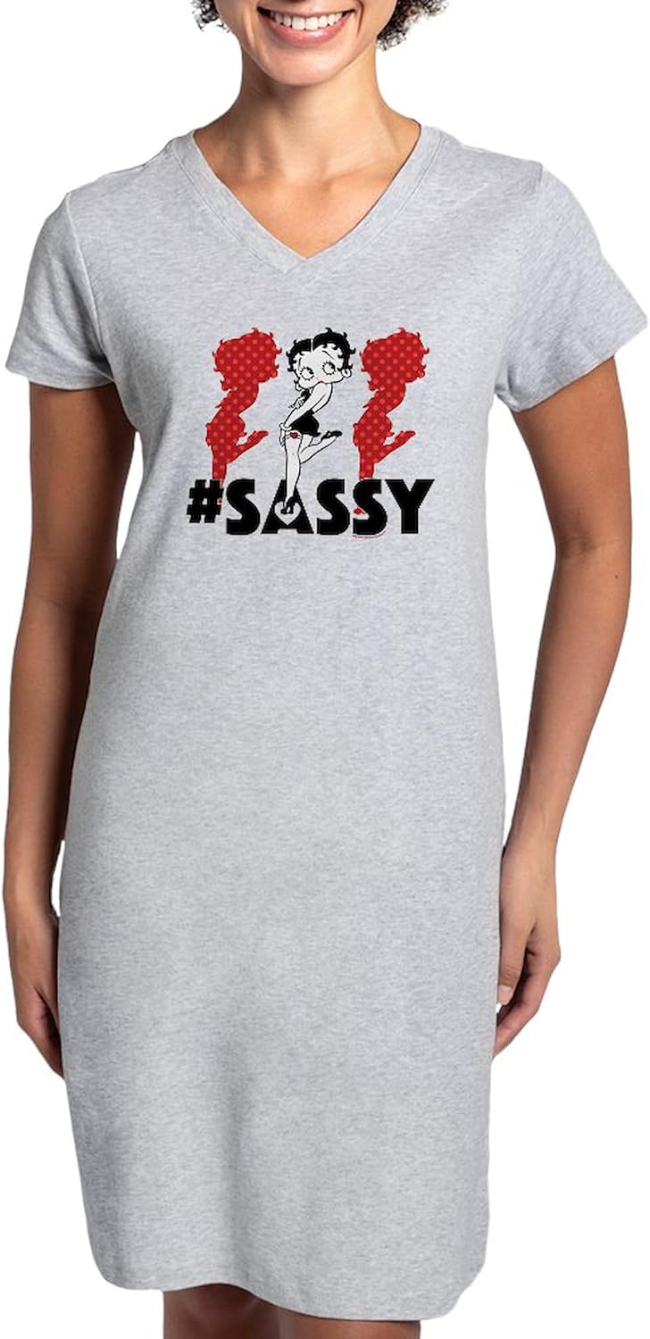 CafePress Betty Boop Sassy In Heels Women's Nightshirt, Soft Long Pajama Shirt, Cotton PJs
