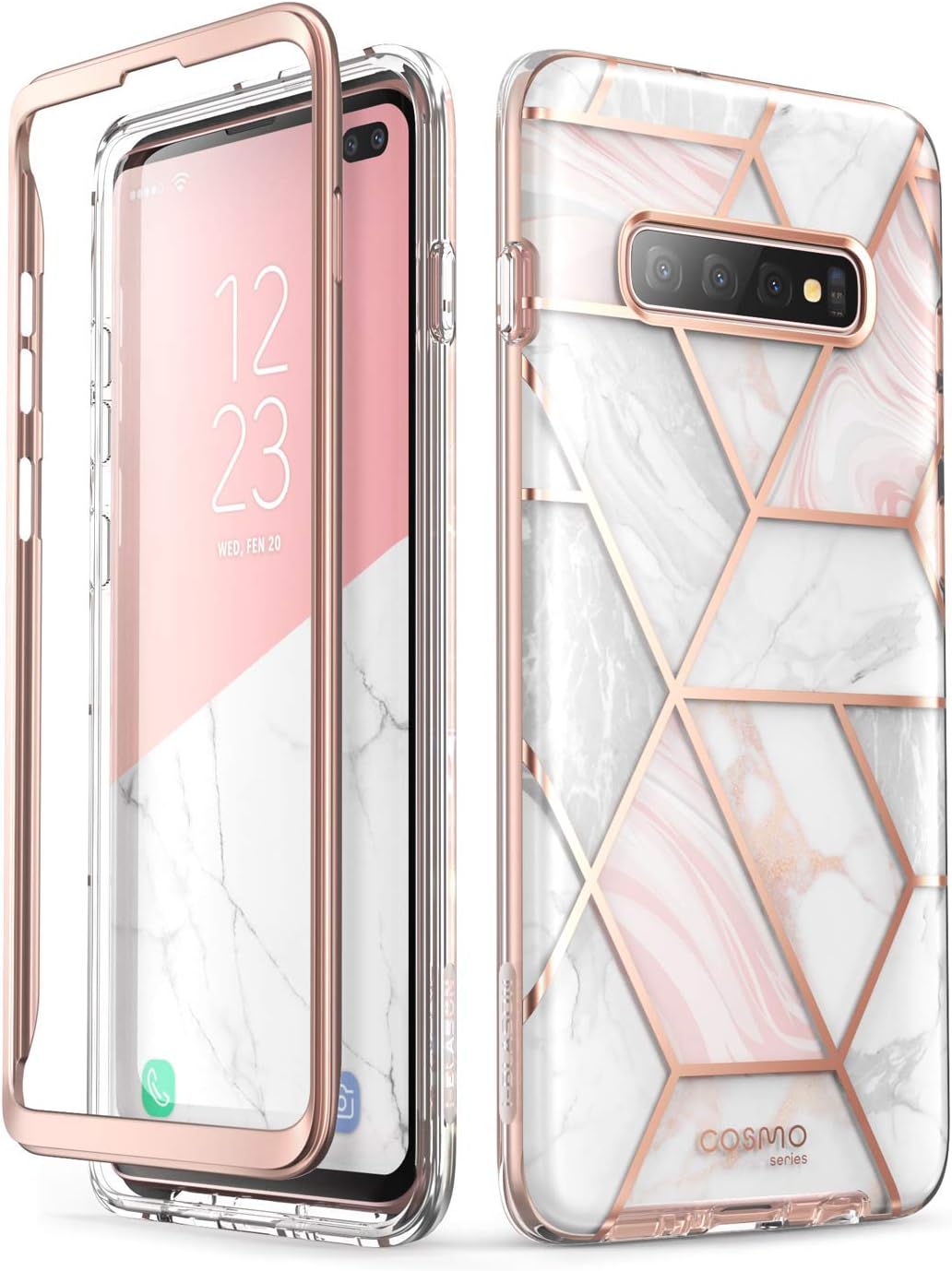 i-Blason Cosmo Series Designed for Galaxy S10 Plus Case Stylish Full-Body Protective Bumper Case Without Built-in Screen Protector for Samsung Galaxy S10 Plus 2019 Release (Marble)