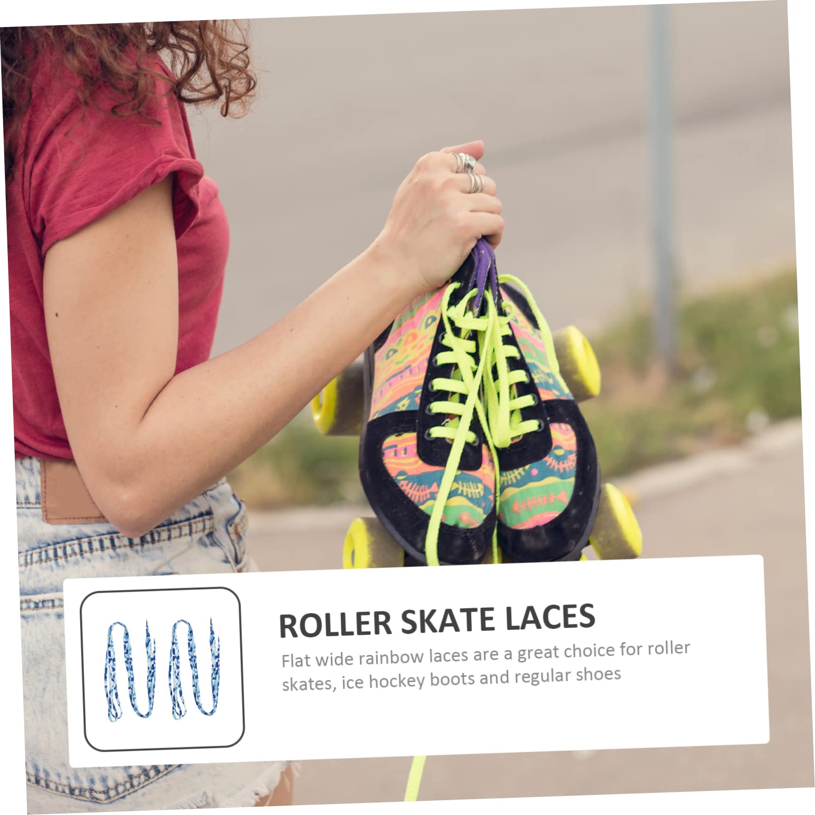 BESTYASH lacets de skate lacets de baskets de patins de bottes rouges roses chaussures couleur plats de couleur universels polyester