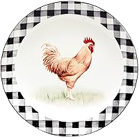 Vista 3 de Certified International Farm 9" Salad/Dessert Plates, Multicolored, 9" x 9", Set of 4