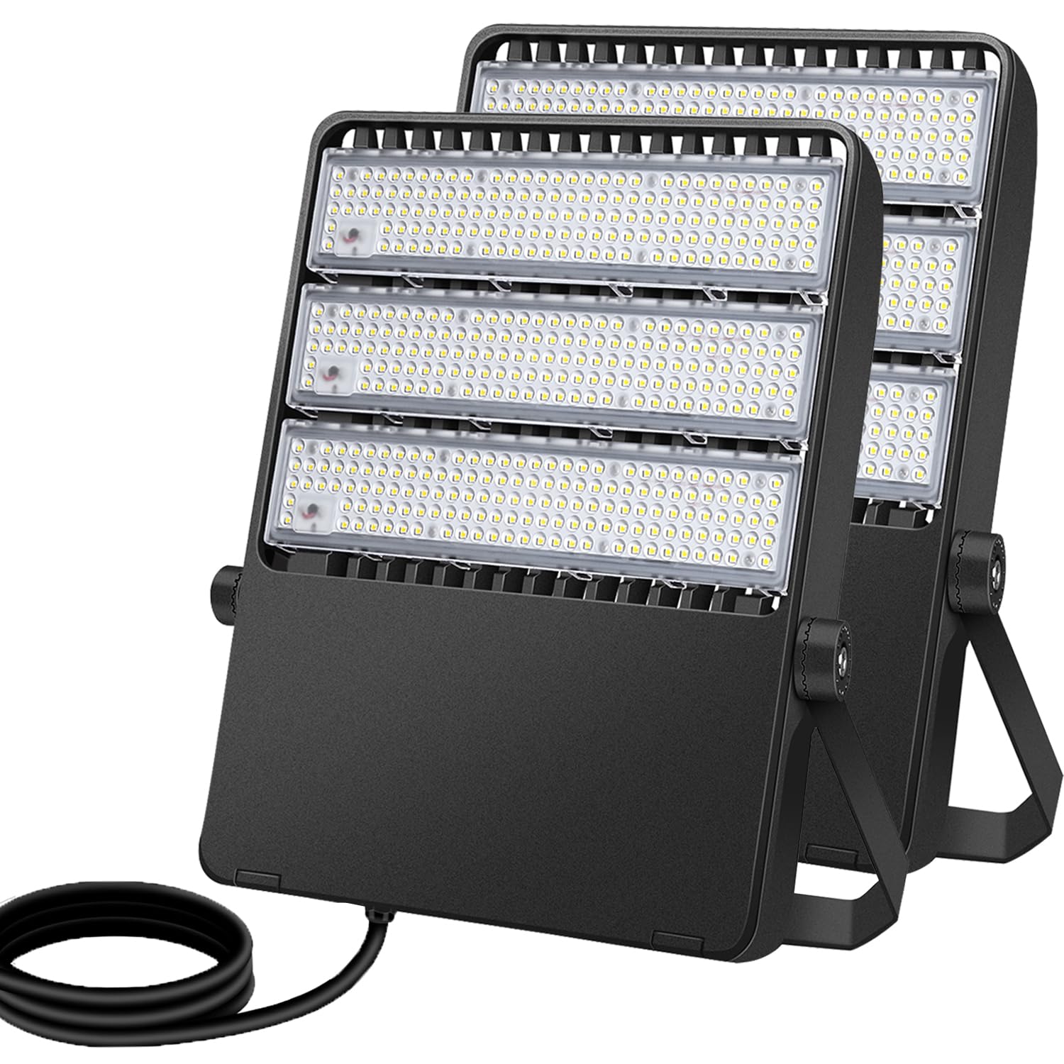 LEDMO LED Stadium Lights 360W Flood Light Outdoor Adjustable Super Bright Waterproof 42,000LM 5000K Wall Mount Large Exterior Lighting Fixtures Arena for Football Field Rink Construction Site