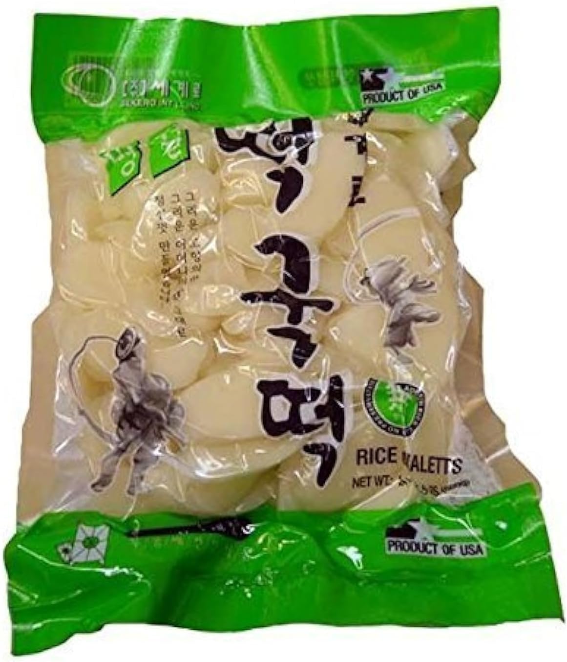 Sekero rice cake,Korean rice cake, Rice Ovaletts, 24oz/pk (Pack of 1)
