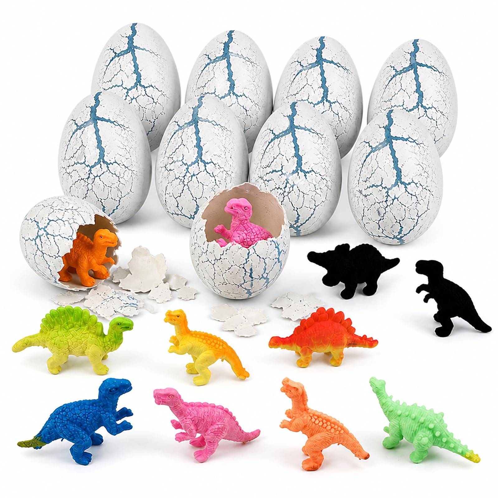 Buuraqq 8PCS Dinosaur Egg Set, Hatching Dino Eggs for Party Bag Fillers