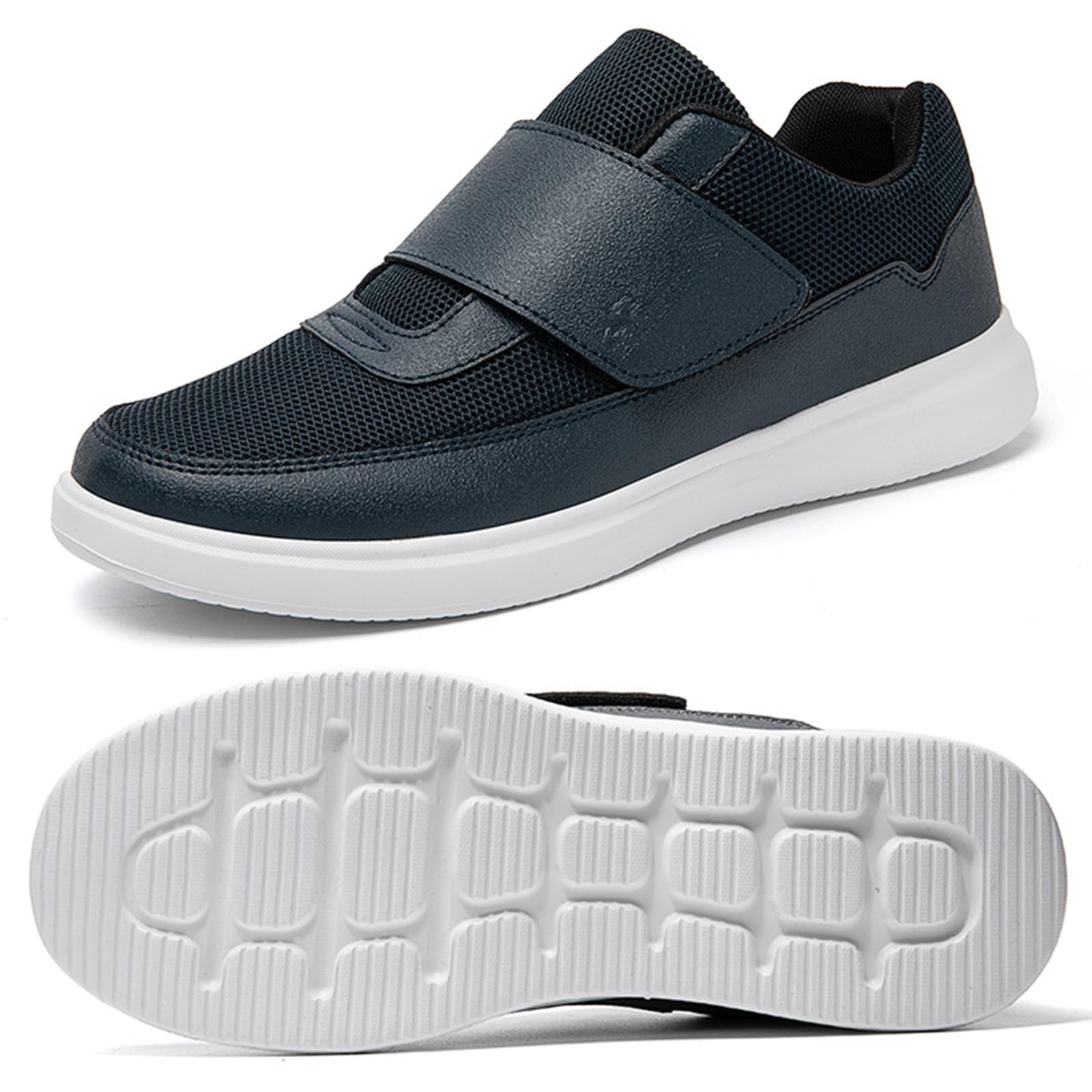Scarpe Leggere Scarpe da Ginnastica Ortopediche Scarpe da Passeggio Regolabili Extra Larghe per Anziani Edema Piedi Gonfi Pollice Valgo Memory Foam (A17650)