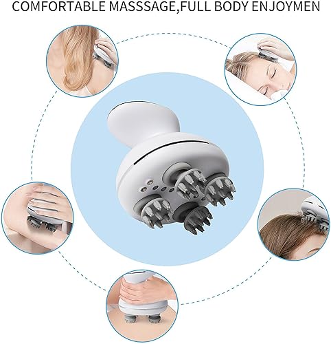 Miniatura 7 de QYKCGQ Champú inalámbrico impermeable y masajeador de cuero cabelludo  Masajeador eléctrico de cabeza de luz roja con masajeador portátil de mano