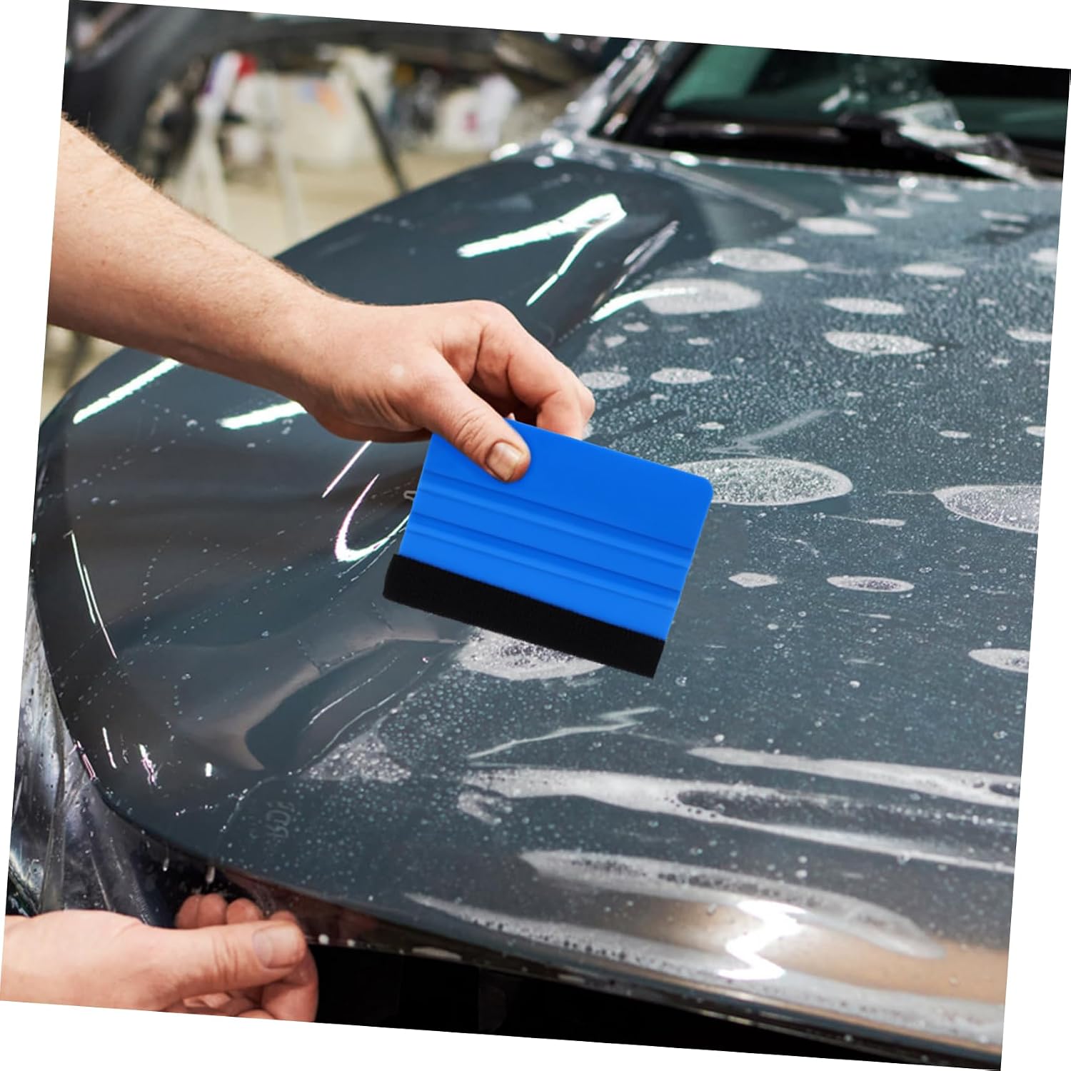 Xmas 5pcs Plastic Felt Film Scraper for Car Window and Paint image 3