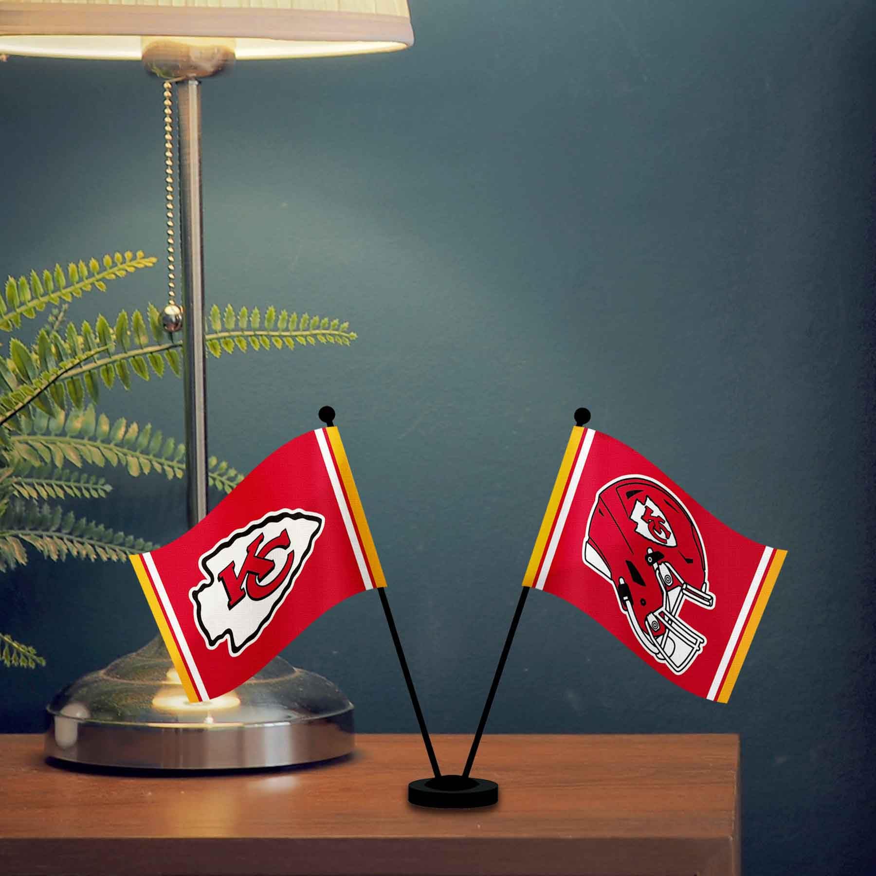 Kansas City Chiefs Garden Flag With Stand – Double-Sided 13x18 Inch Yard Flag, Powder Coated Steel Holder - View #2
