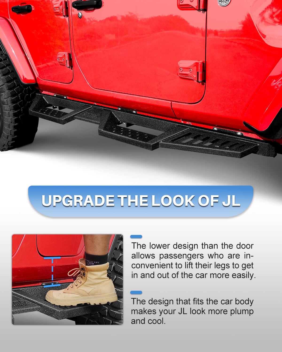 ROADER JL Running Boards for 2018-2022 2023 2024 Jeep Wrangler JL