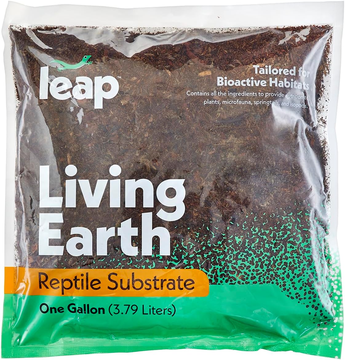 Leap Habitats Living Earth Substrate – Bioactive Ready Terrarium Bedding Mix for Reptiles, Frogs, Snakes, Geckos, and Lizard Habitats, Supports Microfauna with Coconut Coir, Sphagnum, Fir Bark
