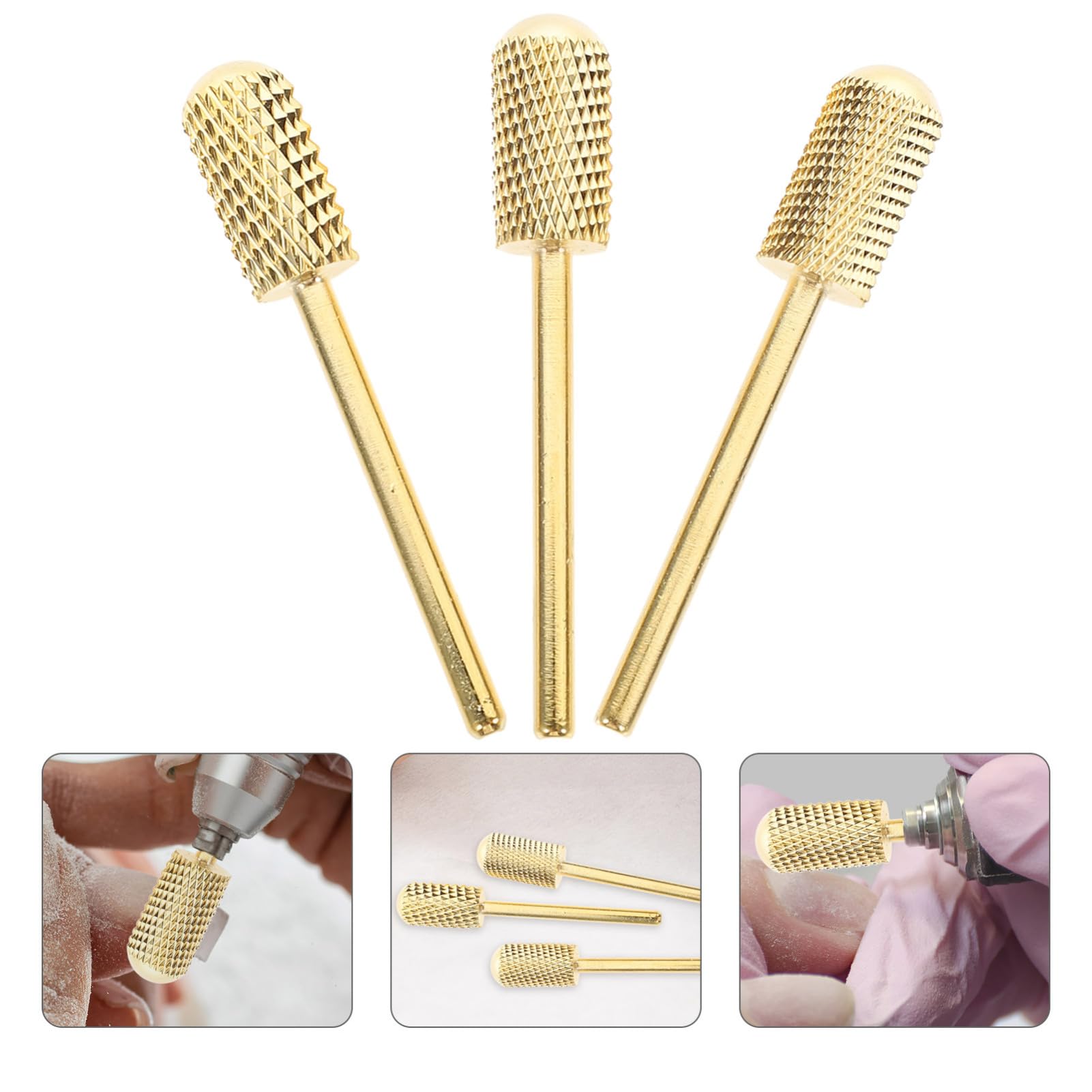MAGICLULU 5 Sets Nagelbohrer Für Nagelbohrer Umfassendes Bit-set Für Acrylnägel Maniküre-bohrer Für Spa-schönheitssalons Und Den Persönlichen Gebrauch 3 Stück * 5