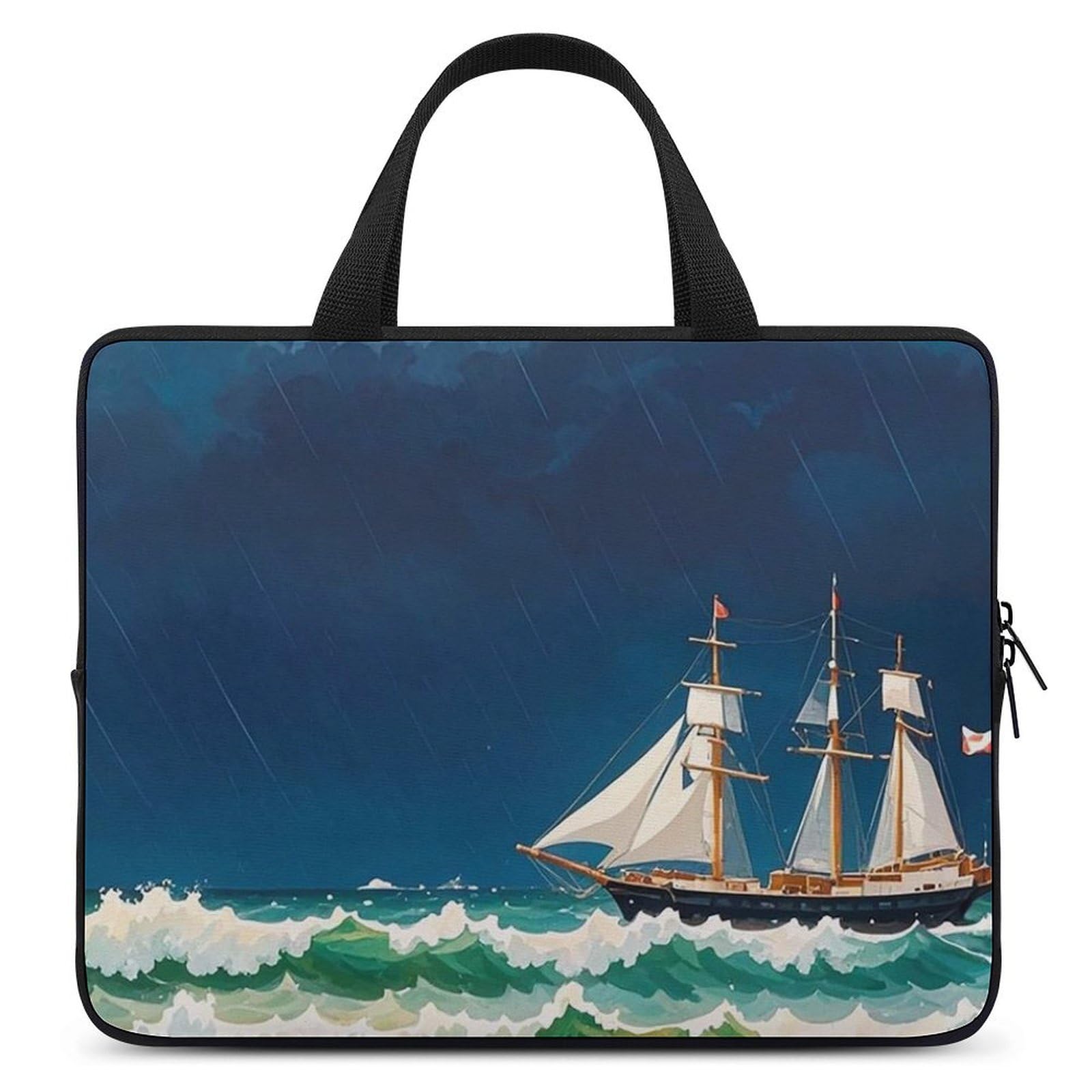 Housse ordinateur 10 pouces Stormy Waves protection tablette vagues vintage