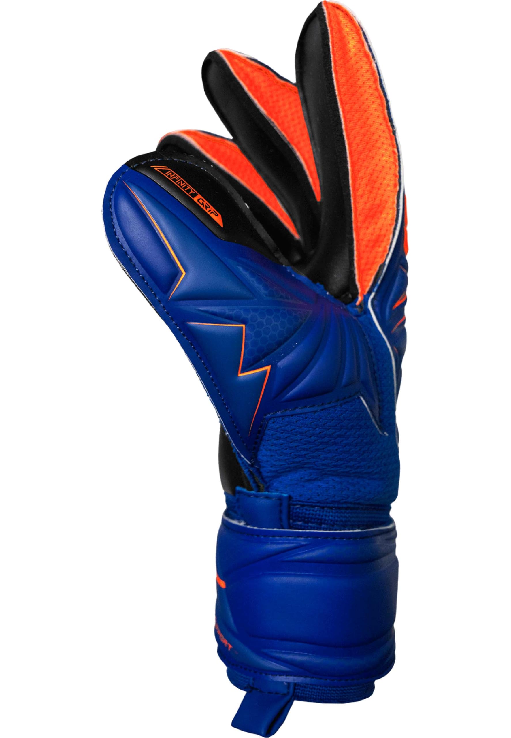 Reusch Guanti da portiere per adulti | Protezione delle dita | Ottima presa | durevole, allenamenti e partite, erba sintetica, naturale e campi in terra battuta, Taglie 8-11, Attrakt Infinity Finger Sup.