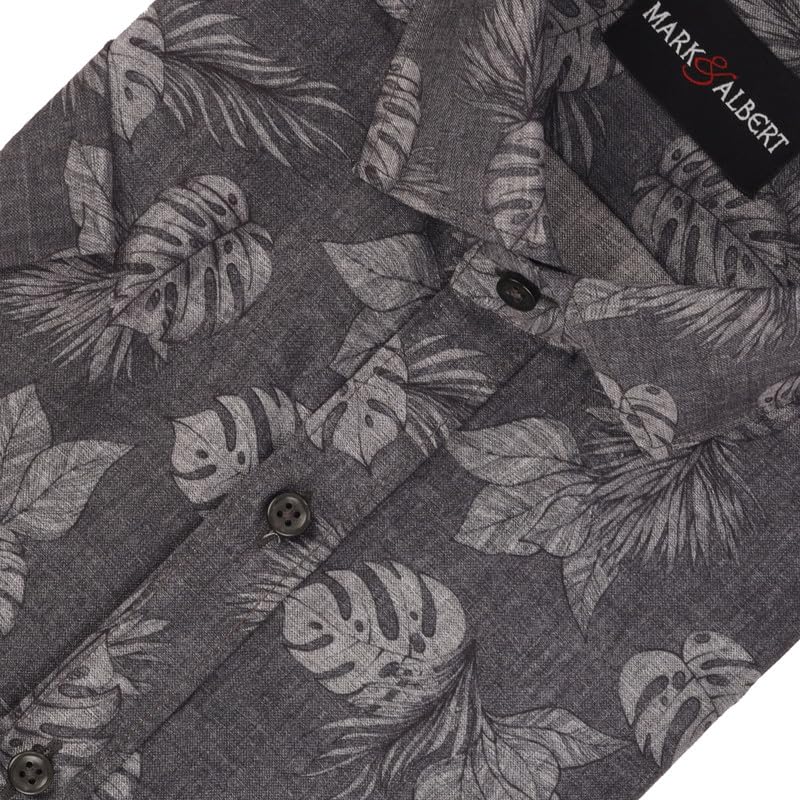 Image of MARK & ALBERT Men's 100% Cotton Half Sleeves Slim Fit Mens Shirt