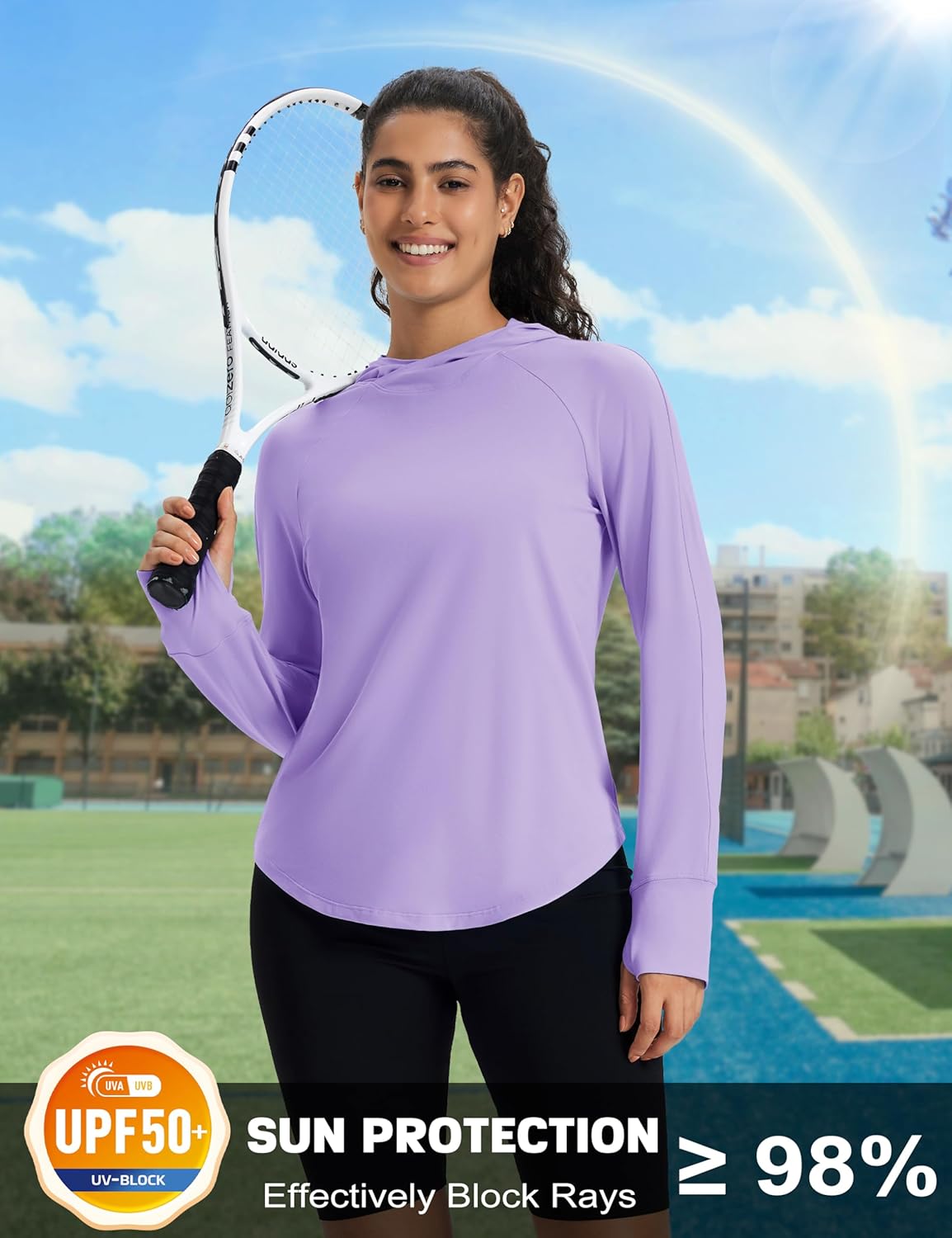 MAGCOMSEN Women's UPF 50+ Sun Protection Hoodie Long Sleeve Lightweight Quick Dry Shirt Athletic Outdoor Fishing Hiking - Image 4