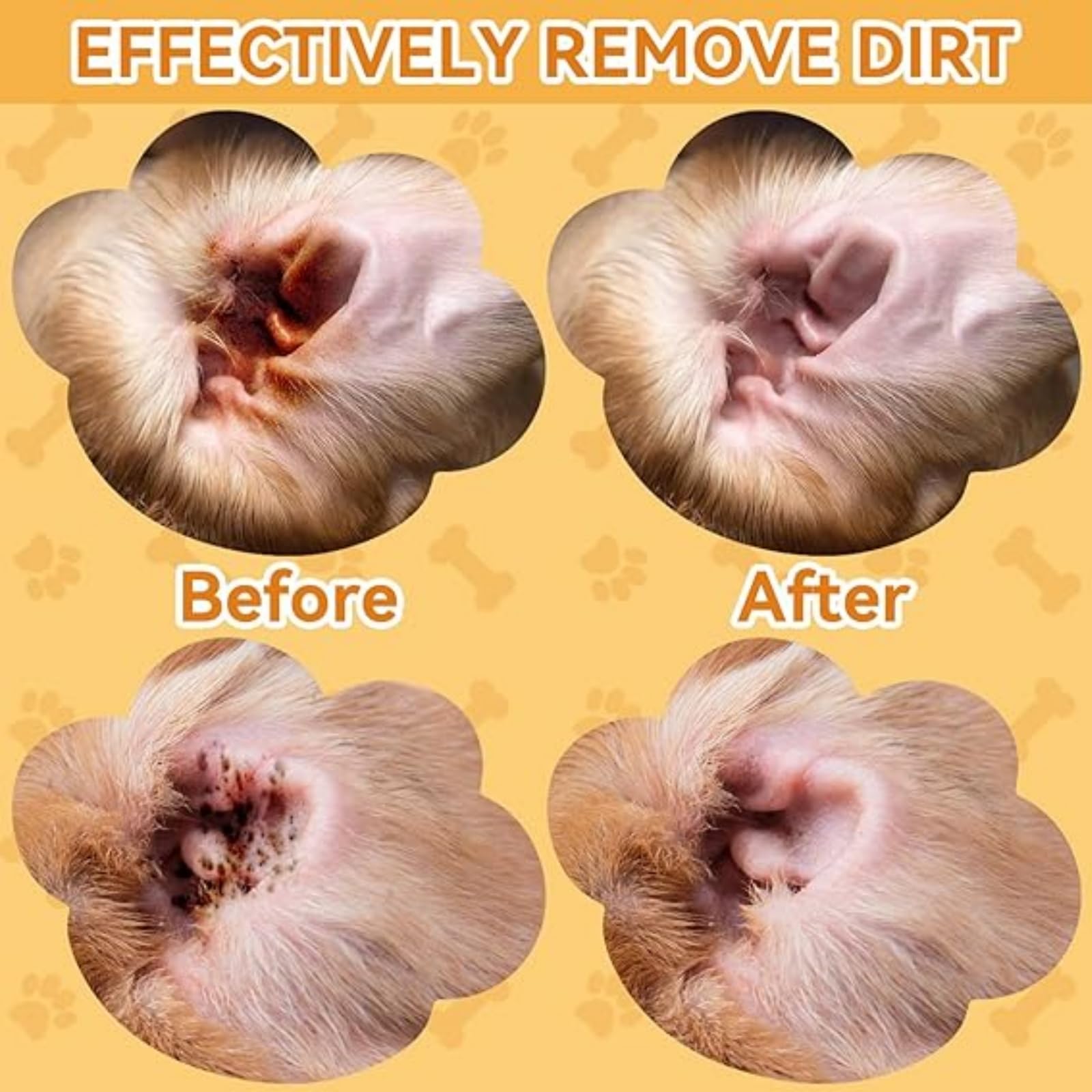 2 PCS Ear Wipes For Dogs,Pet Ear Wipes,Pet Ear Finger Wipes For Dogs & Cats,Pet Ear Finger Wipes,Dog Ear Wipes Finger Pads,Ears Care Finger Cleaning Wipes For Dog & Cat,Ear Wipe For Dogs Soothing Odor - Image 2