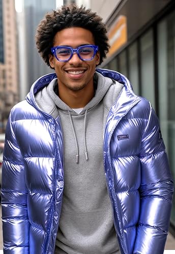 Miniatura 3 de VISOONE Lentes de bloqueo de luz azul de acetato cuadrados con antideslumbramiento de computadora para juegos de mujeres y hombres, GROUSE