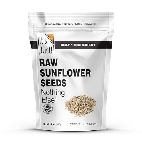 It's Just - Semillas de girasol crudas, 1.88 libras, producto de Bulgaria, sin sal, sin cáscara, perfectas para hornear, 30 onzas