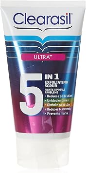 Clearasil 5-in-1 Ultra Exfoliating Scrub, 150 ml, Pack of 6