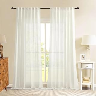 HOMEMONDE Sheer Curtains for Living Room, Bed Room - Transparent Curtain Home Décor Price In India
