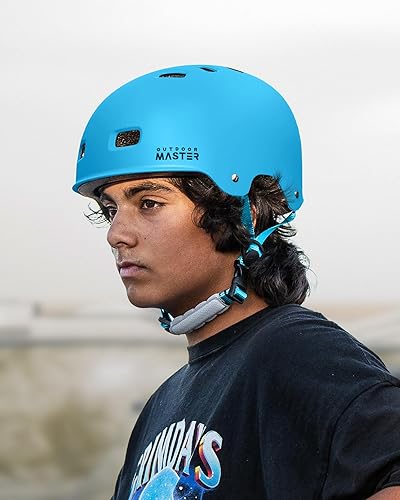 Miniatura 7 de OutdoorMaster - Casco de patineta o bicicleta, con dos forros extraíbles y ventilación, para varios deportes, patinaje, patinaje en línea, para
