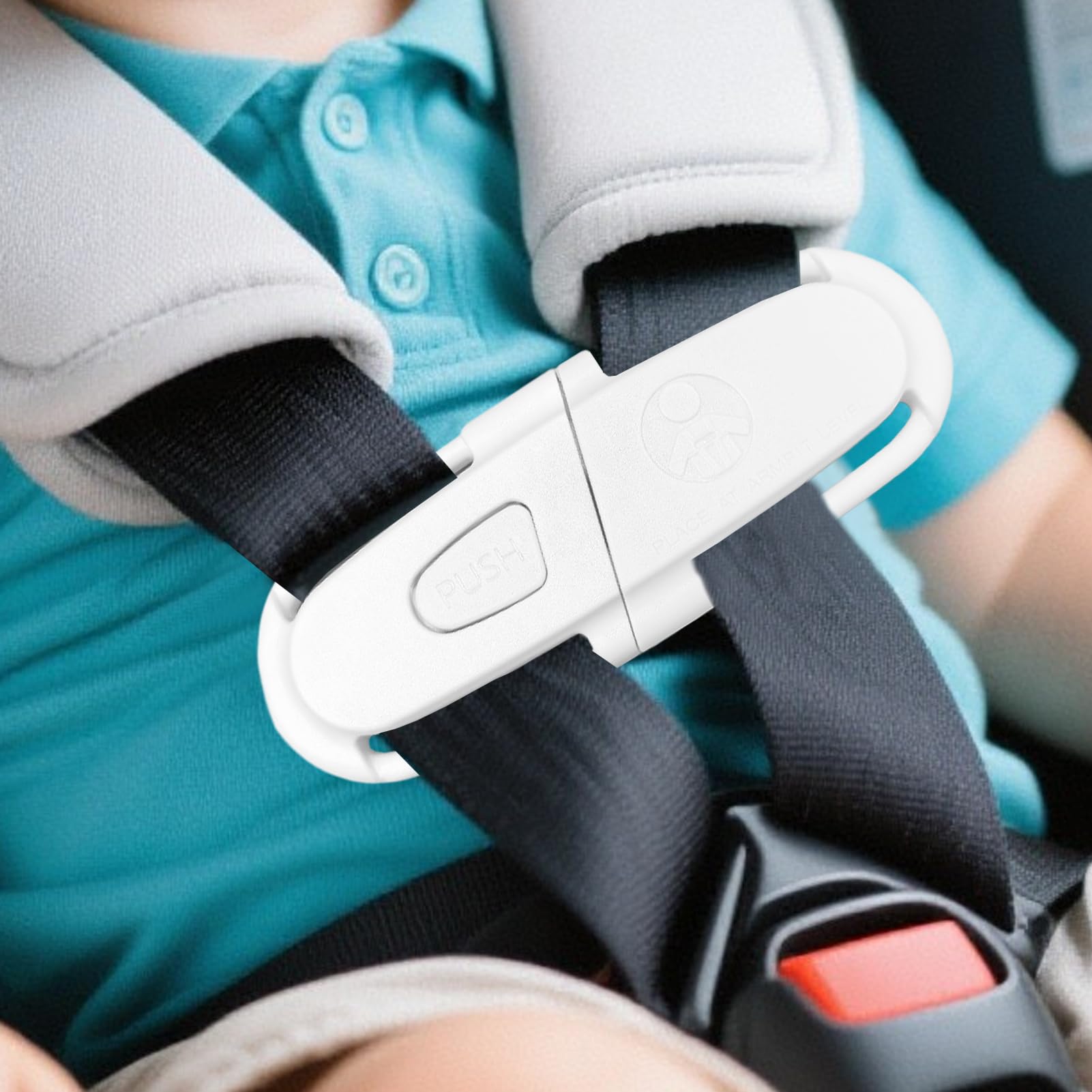 Anti Escape Car Seat Clip - Adjustable Universal Harness, Seat Belt Buckle, Child Protection Accessory, Kids Strollers High Chairs Schoolbags, Secure Travel and Everyday Use — view 3