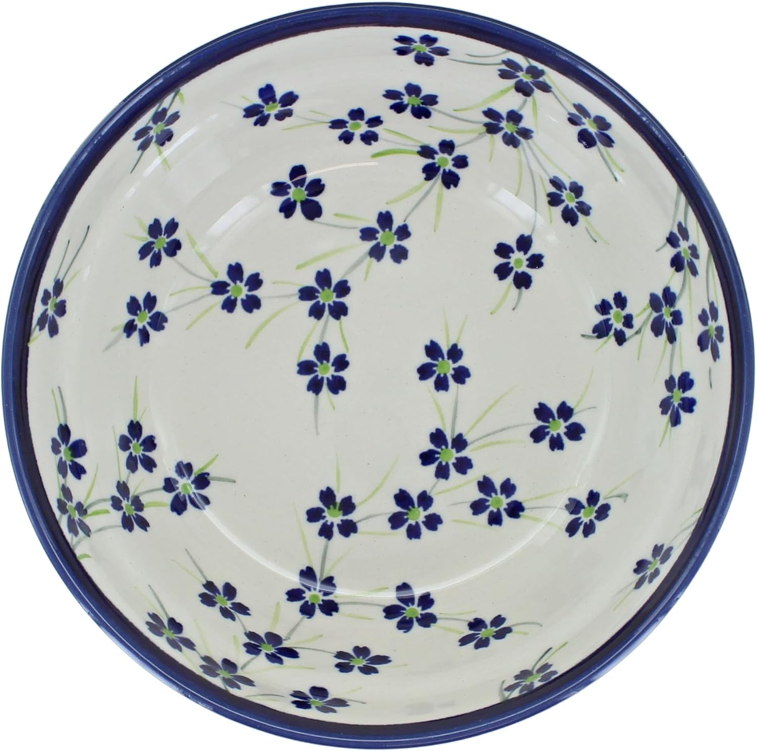 Blue Rose Polish Pottery - Blue Willow Cereal/Soup Bowl - 6.7" Diameter - Great Bowl for Everyday Dinnerware, Casual Dinnerware, or Formal Dining