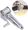 Orret Home Rotary Cheese Grater – Manual Handle Cheese and Nuts Grinder, Stainless Steel Multi-Purpose Grater, Vegetable, Walnut, Hazelnut, Chocolate, Potato and Carrot Grinder Kitchen Application
