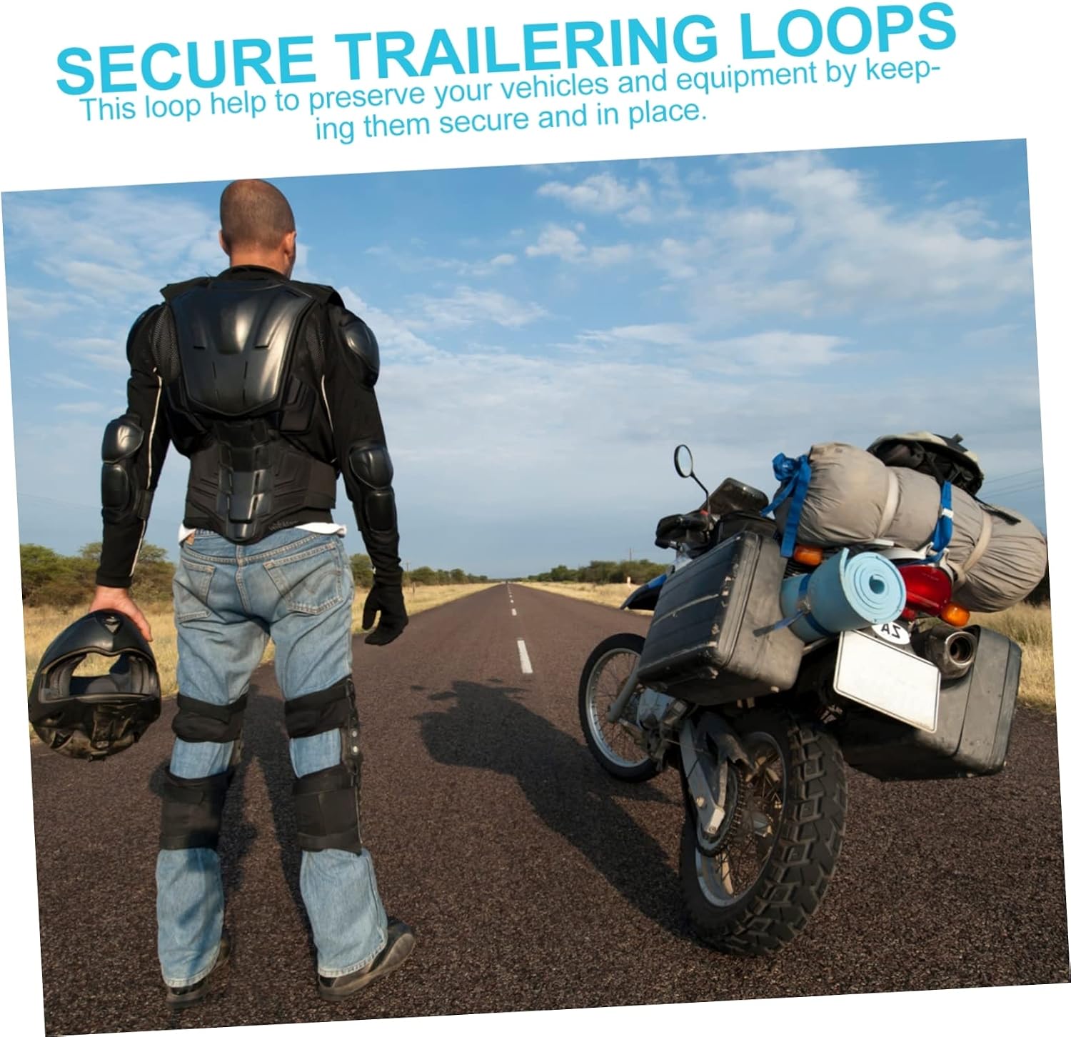 6pcs Heavy Duty Soft Tie Down Straps for Secure Motorcycle Scooter Transport Prevent Scratches Non-damaging Vehicle Connection for Trailers Cargo Securement