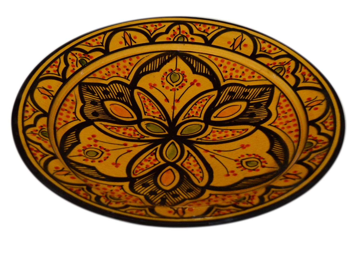 Ceramic Plates Moroccan Handmade Serving, Wall Hanging, Exquisite Colors Decorative Large 12 inches Diameter