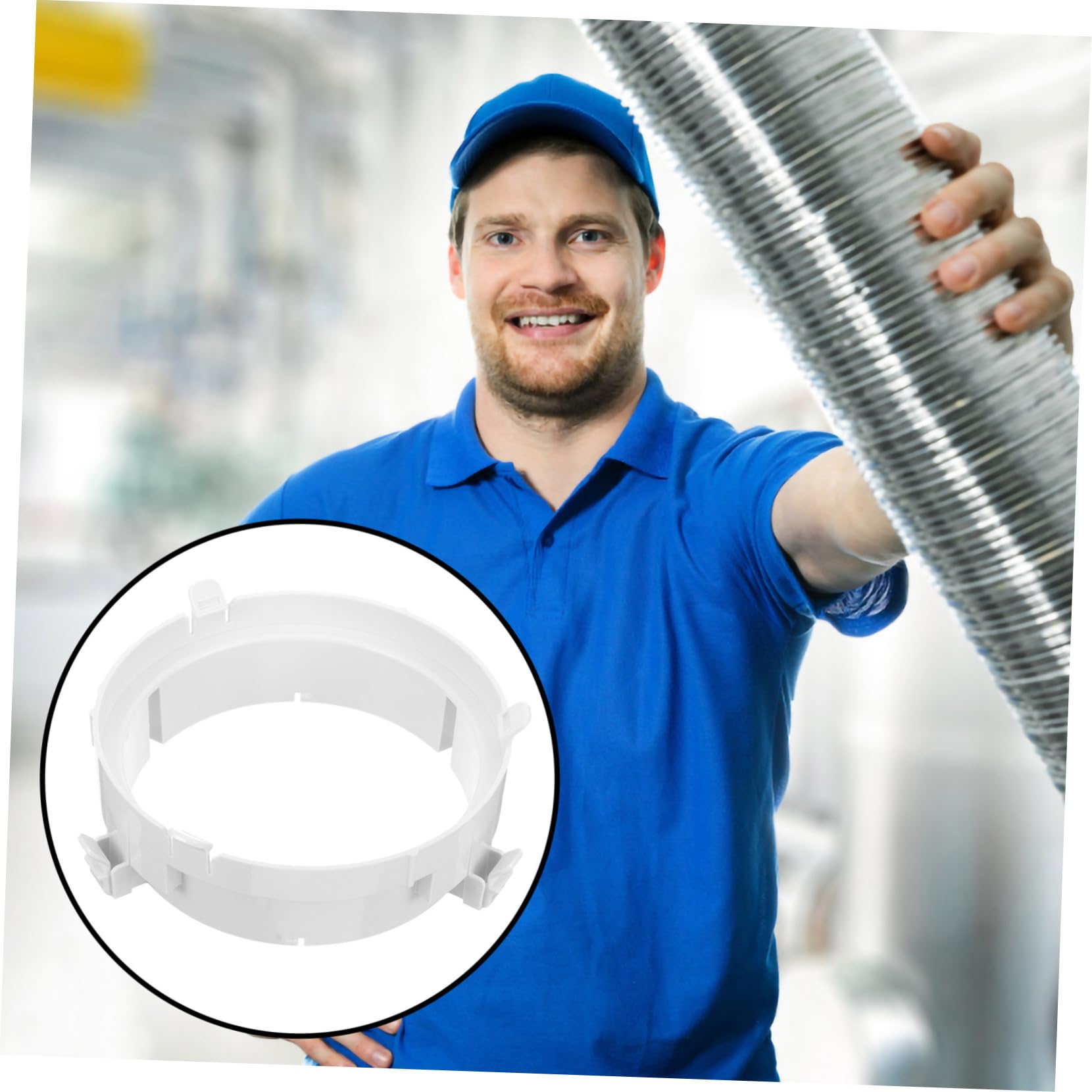 ULTECHNOVO 5 Stück -abgasschlauch-koppler Conditioner Klimaanlage Auspuff Teile Für Gewerbliche Klimaanlagen Klimaanlage Koppler Adapter Für Klimaanlagenschlauch Plastik Weiß